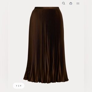 NWT Ralph Lauren Pleated Midi Skirt